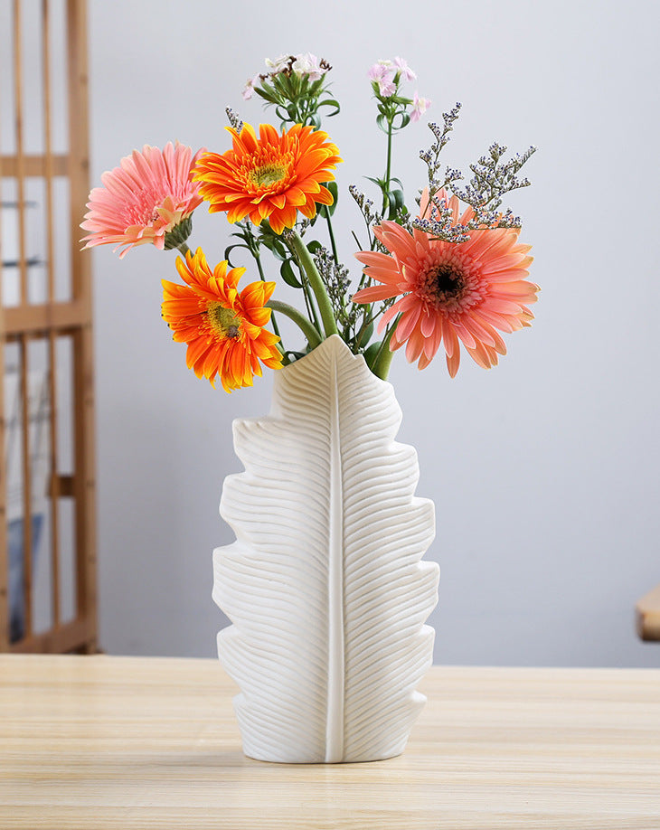 Ceramic Leaf Vase